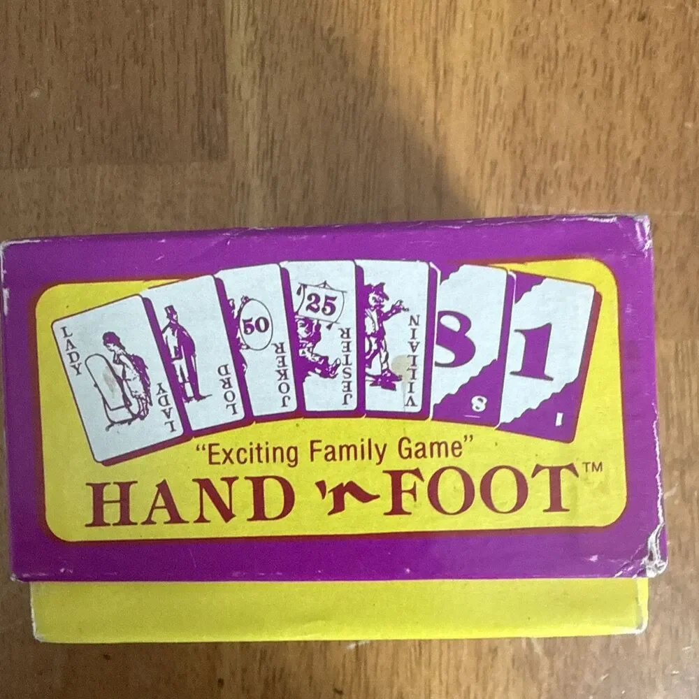 Vintage Hand ‘N Foot Card Game Decks In Cello 1989 JD Ventures USA